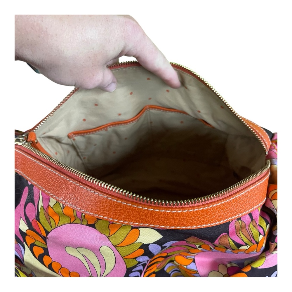 Kate Spade Purse Tote Floral Hawaiian Y2K Bright Canvas Zip Medium Funky Art - Picture 15 of 16
